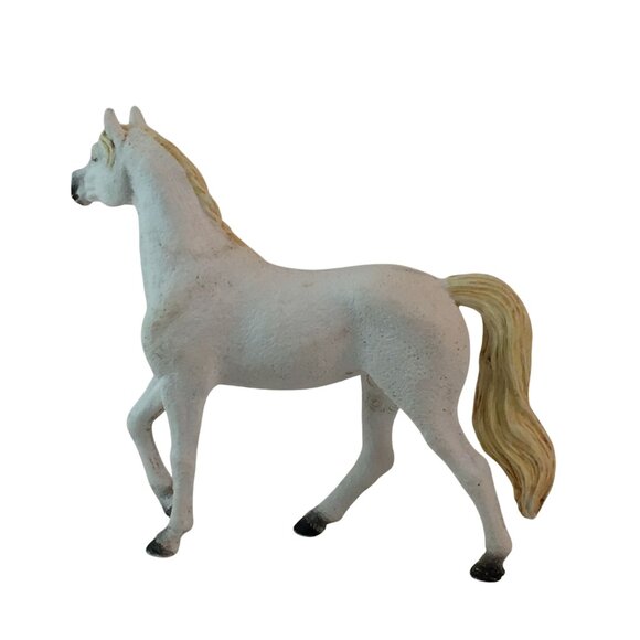 Schleich Horse Figures Brown Clydesdale Foal & White w/Yellow Mane Lot of 2 - Picture 3 of 8